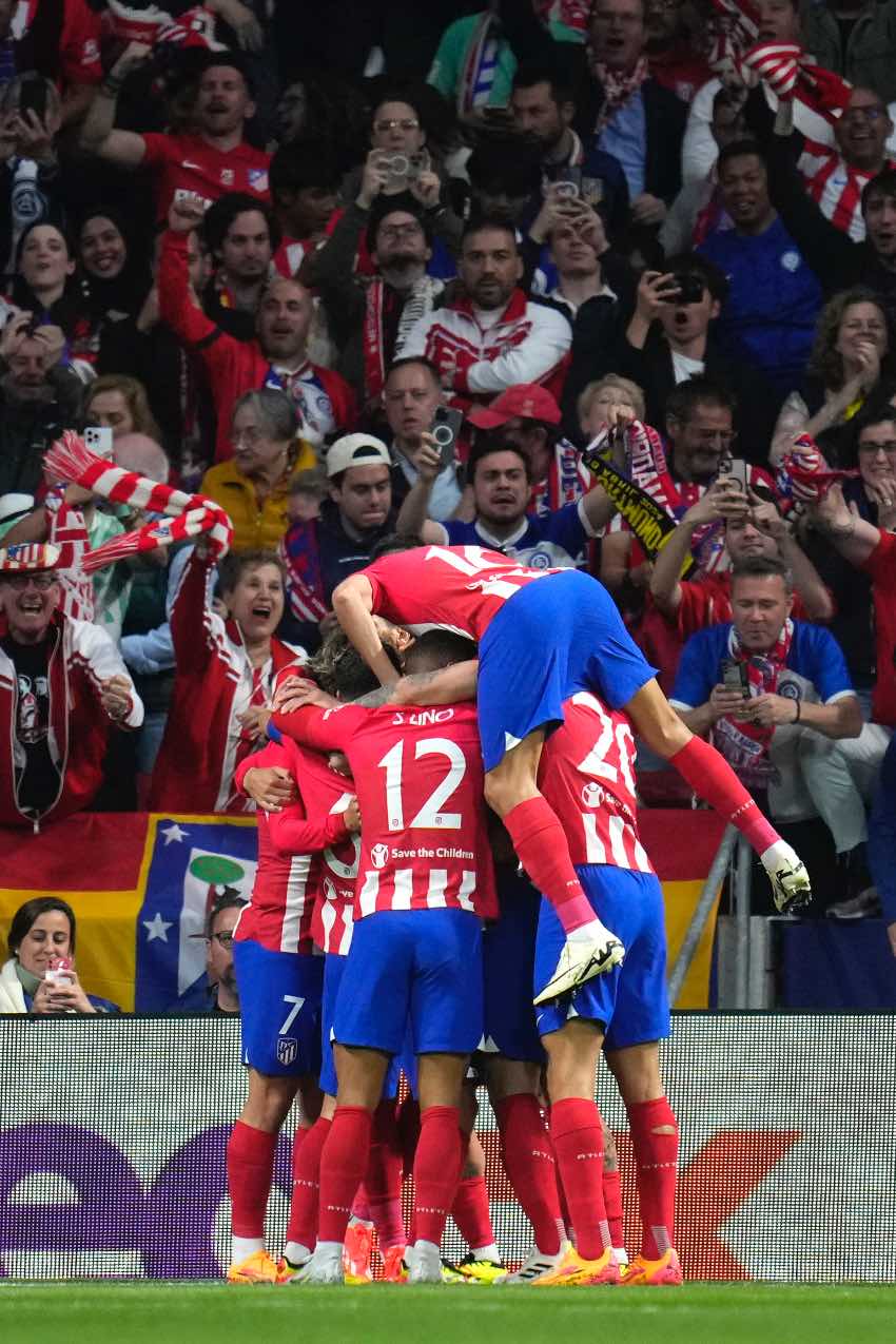 Atleti en celebración de gol