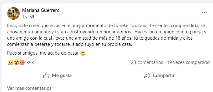 Sus amigos le mandaron mensajes de apoyo.