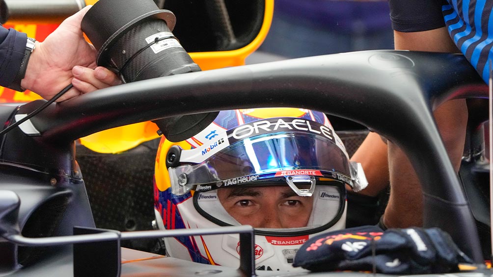 El mexicano de Red Bull, concentrado antes del Sprint
