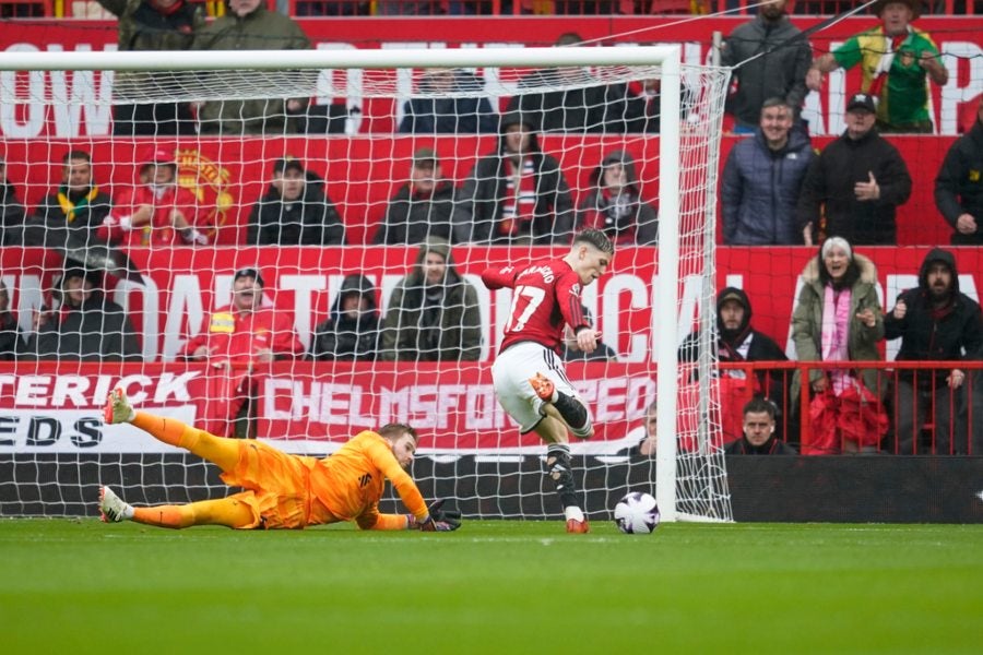 Garnacho lleva nueve goles en la temporada