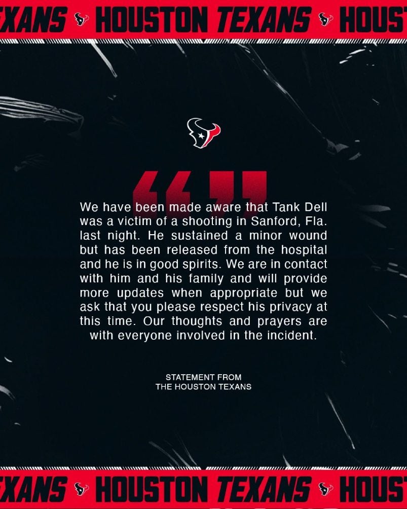 El comunicado de los Texans