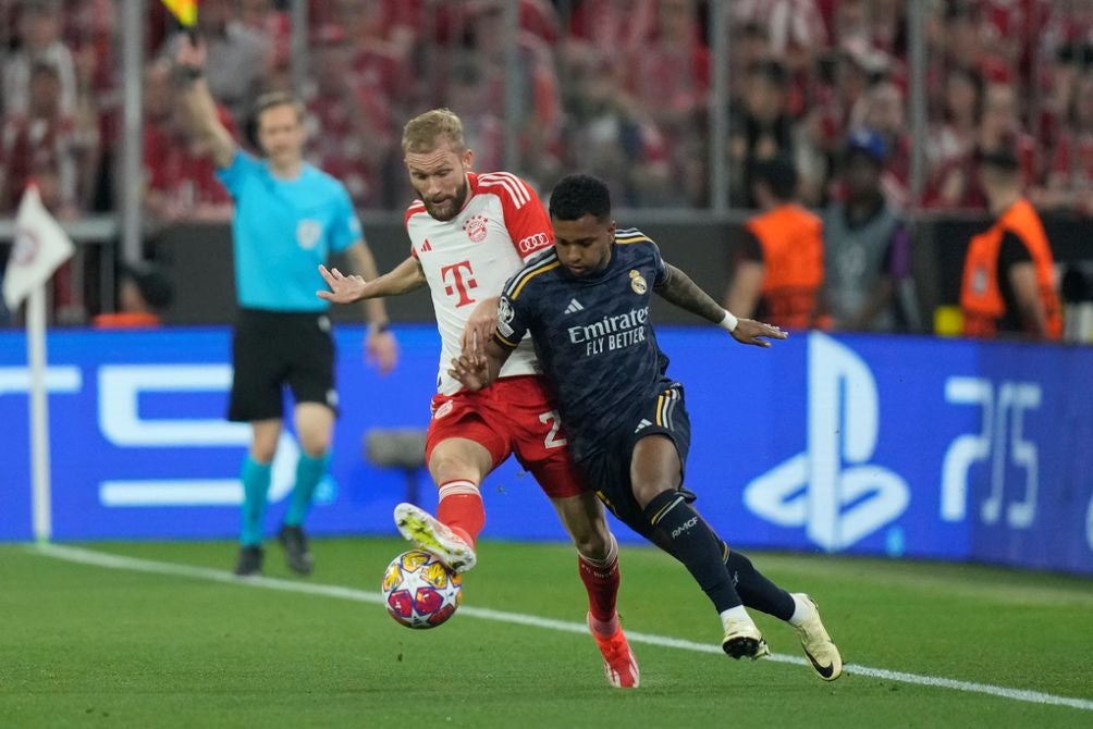 Rodrygo en el partido ante los bávaros