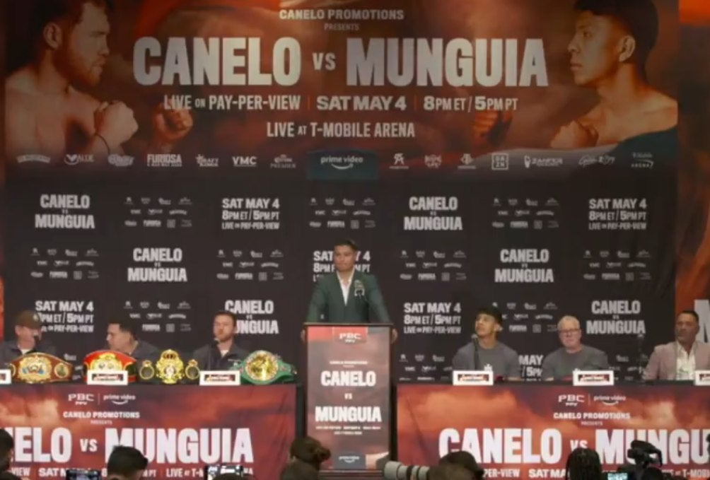 La rueda de prensa del combate entre Canelo y Munguía