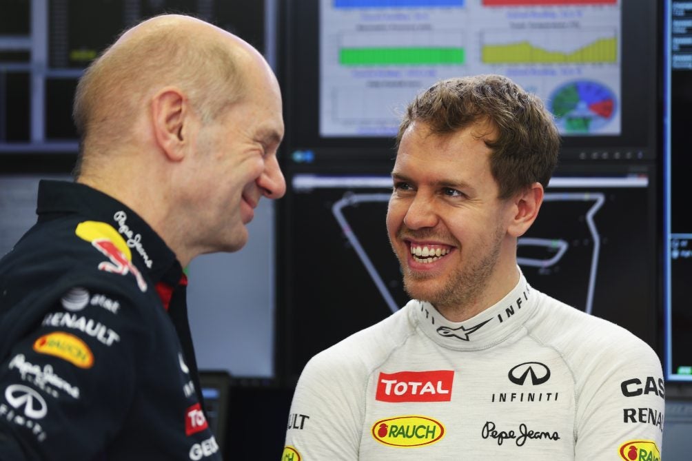 Newey con Sebastian Vettel 