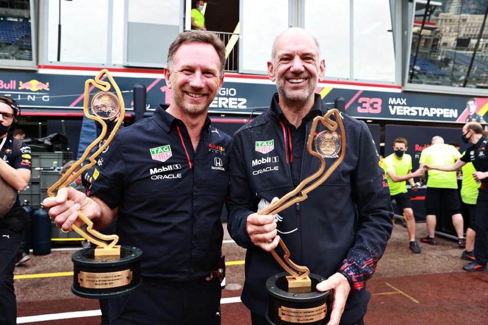 Horner y Newey en celebración con Red Bull 