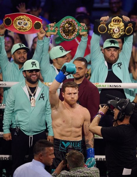 Canelo Álvarez tras vencer a Jaime Munguía