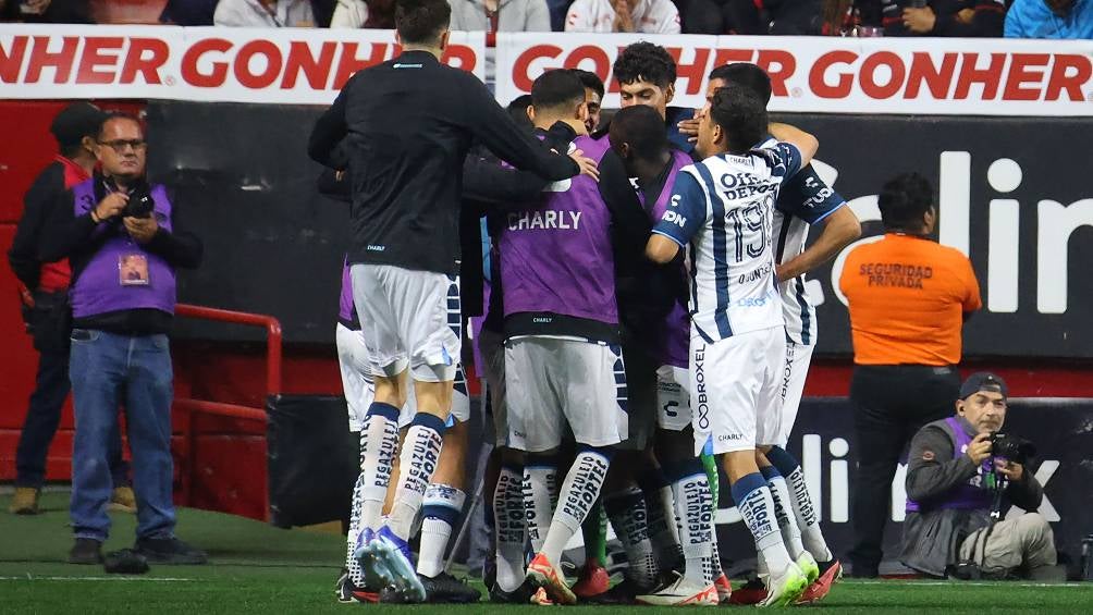 Pachuca celebra una victoria 