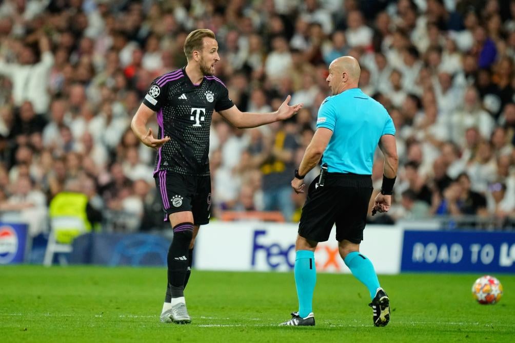 Harry Kane en el partido contra Real Madrid