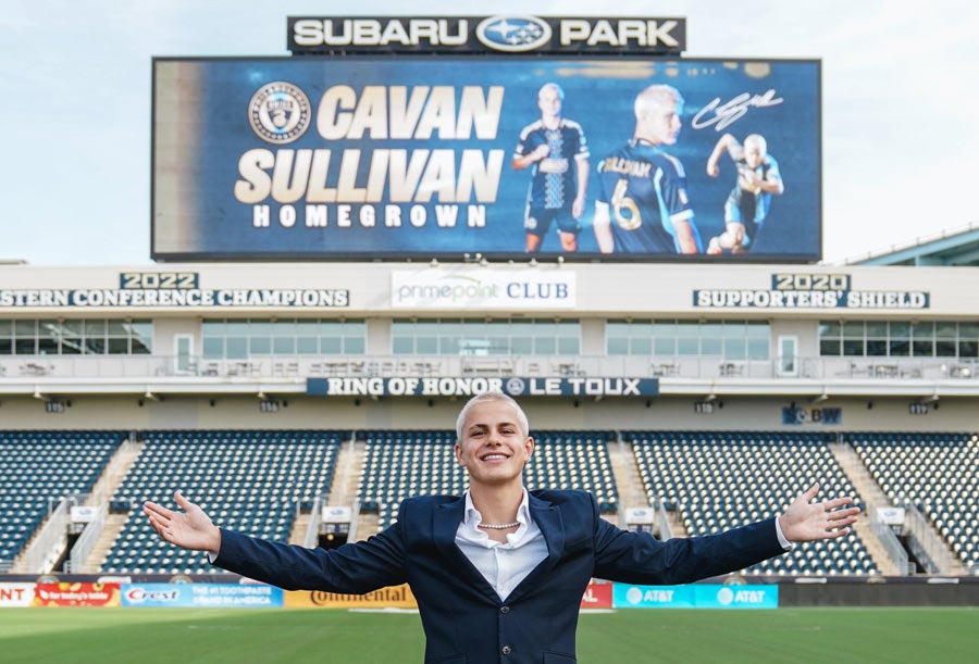 El futbolista de 14 años en el Subaru Stadium