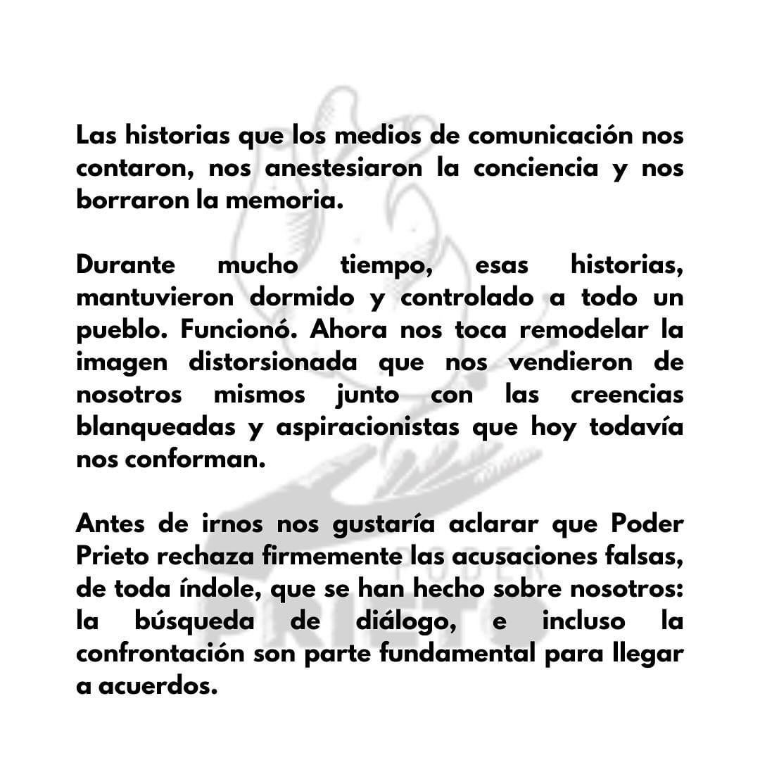 Poder Prieto llegó a su fin y lo anunció en un comunicado.