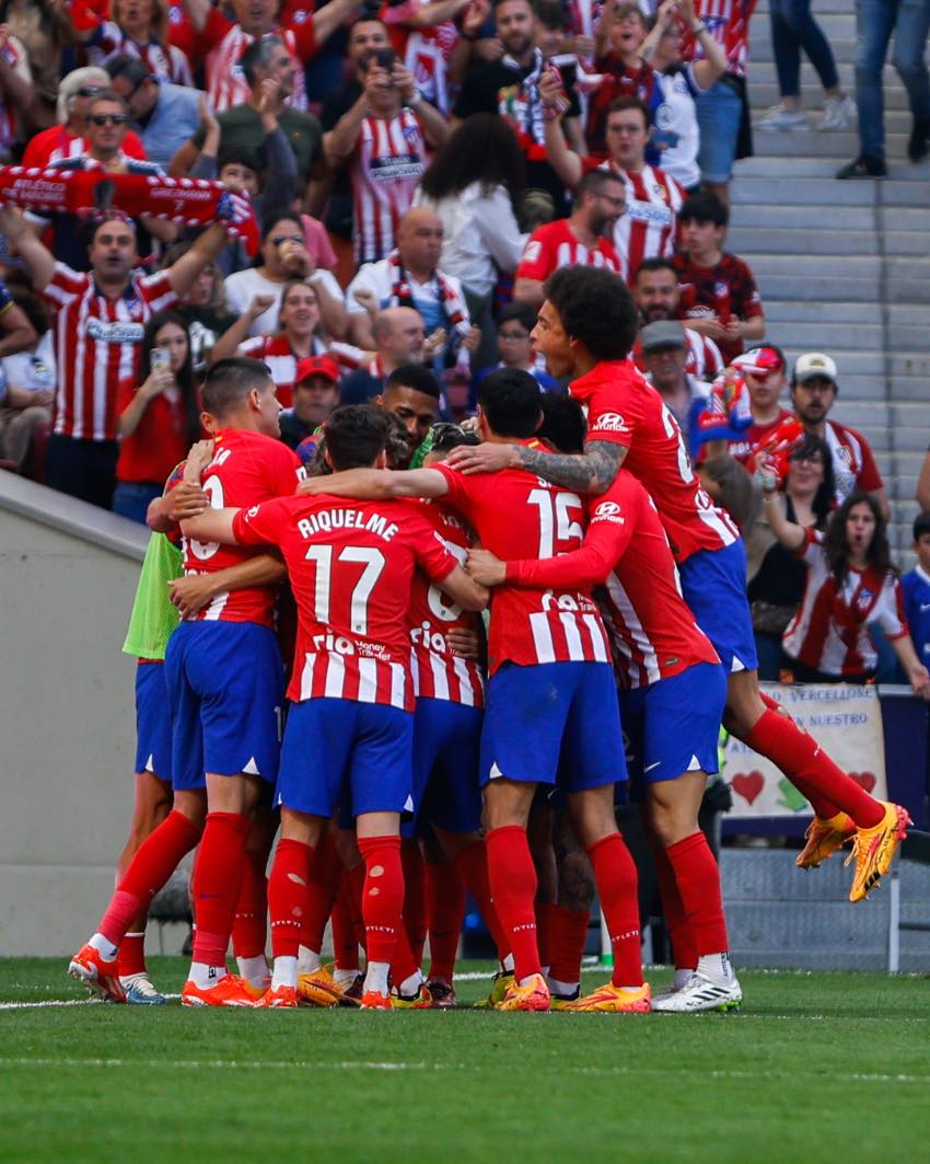 Atleti en celebración de gol