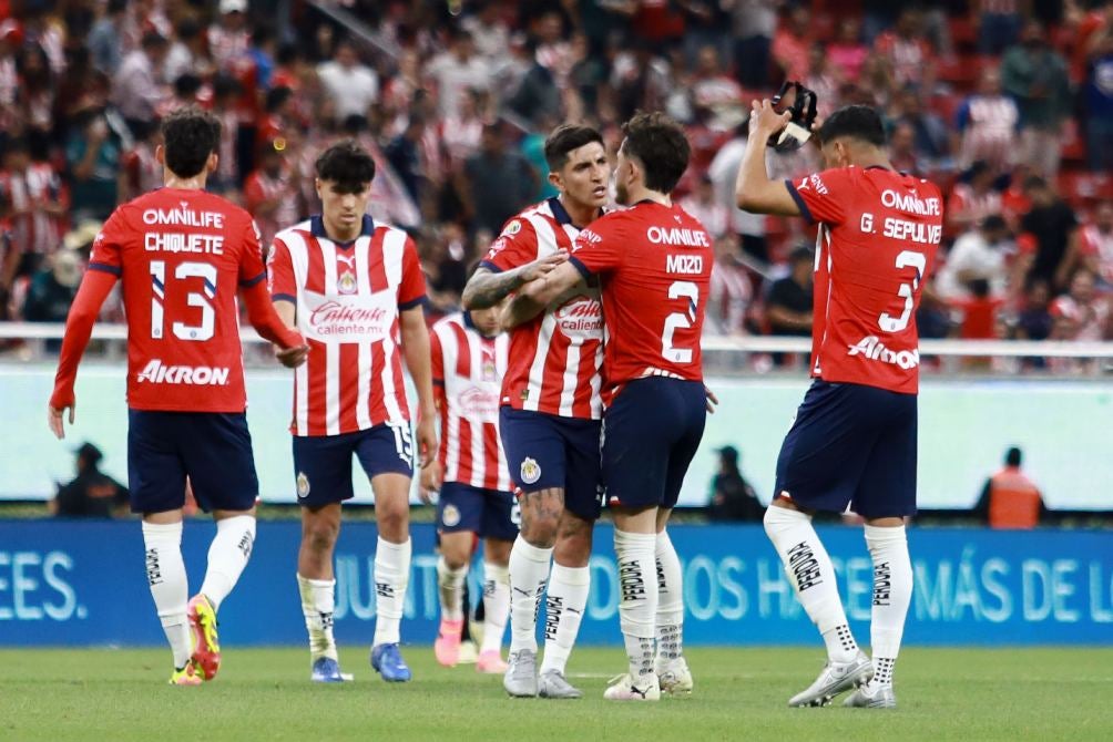 El Rebaño en celebración en el juego de ida ante Toluca