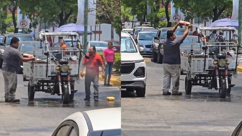 Fue el sujeto con el refresco de cola el que pudo controlar el incendio. 