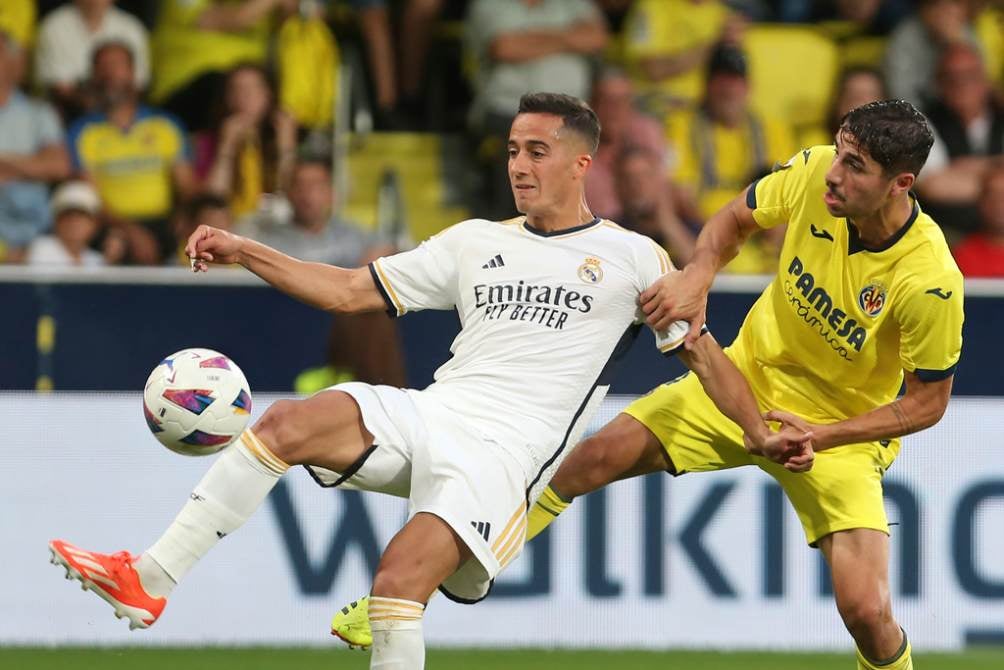 Lucas Vázquez en el partido ante Villarreal 