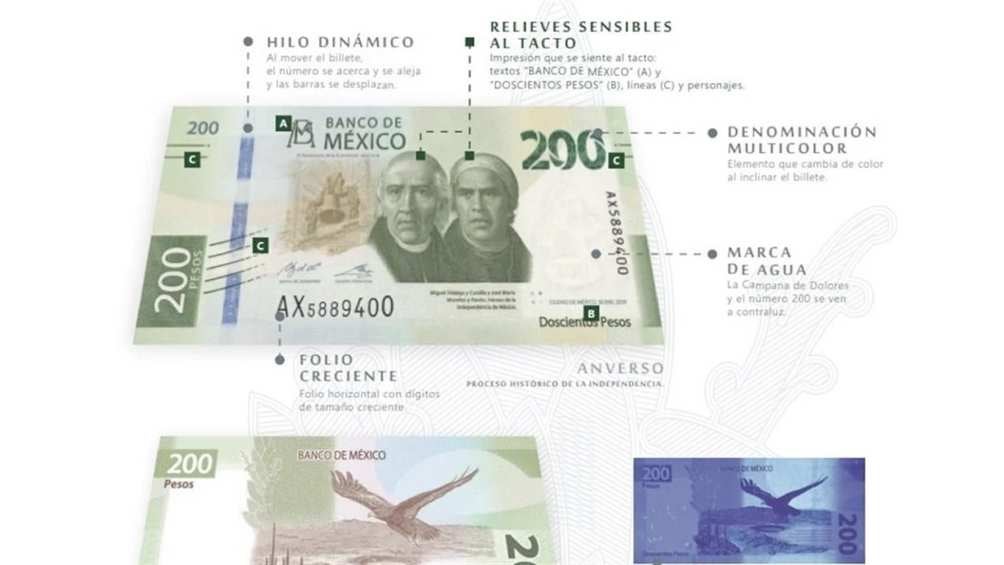 Todos los billetes tienen elementos de seguridad que impiden sus falsificación. 