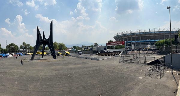 Inmediaciones del Estadio Azteca este viernes