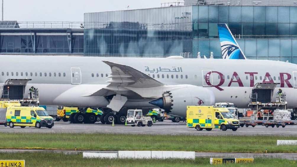 El Boeing 787 Dreamliner viajaba de Doha, en Qatar, a Dublín, Irlanda. 