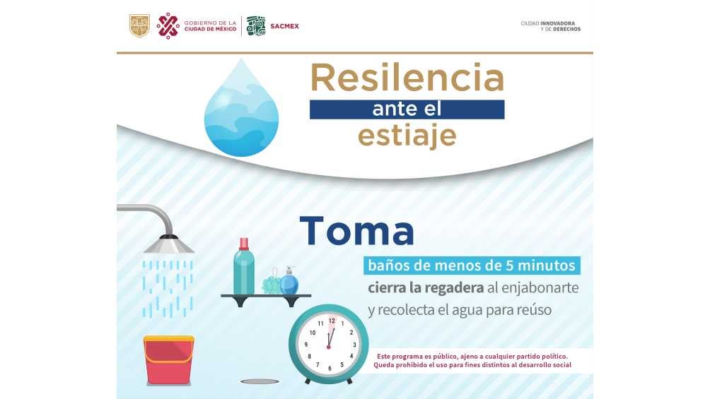 Se recomienda a los capitalinos no desperdiciar agua. 