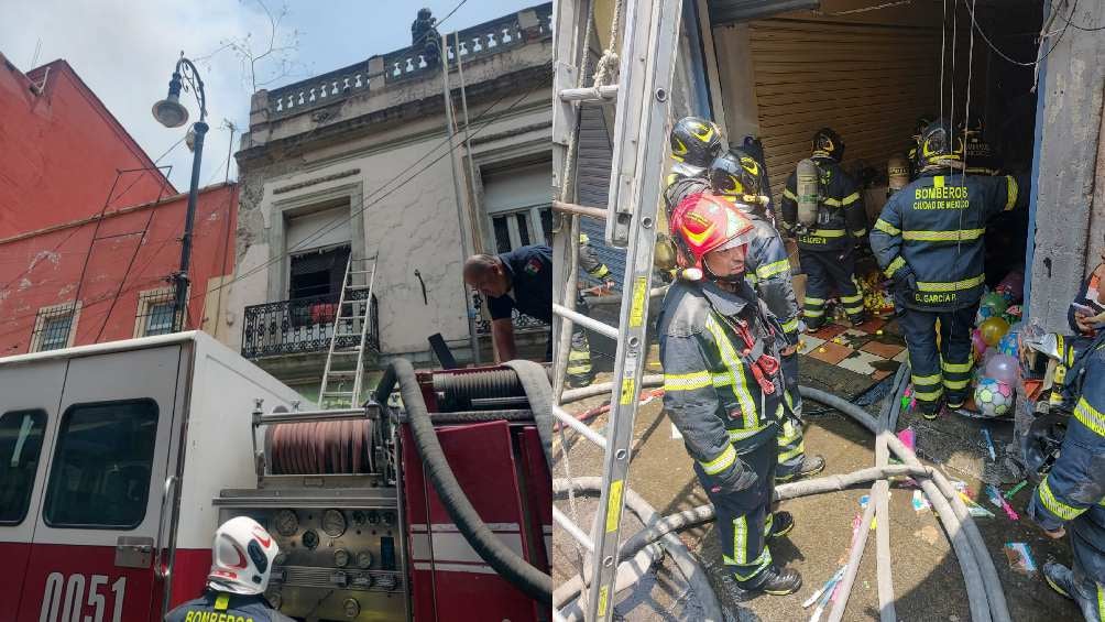 Nueve bomberos intoxicados dejó un incendio en bodega del Centro Histórico