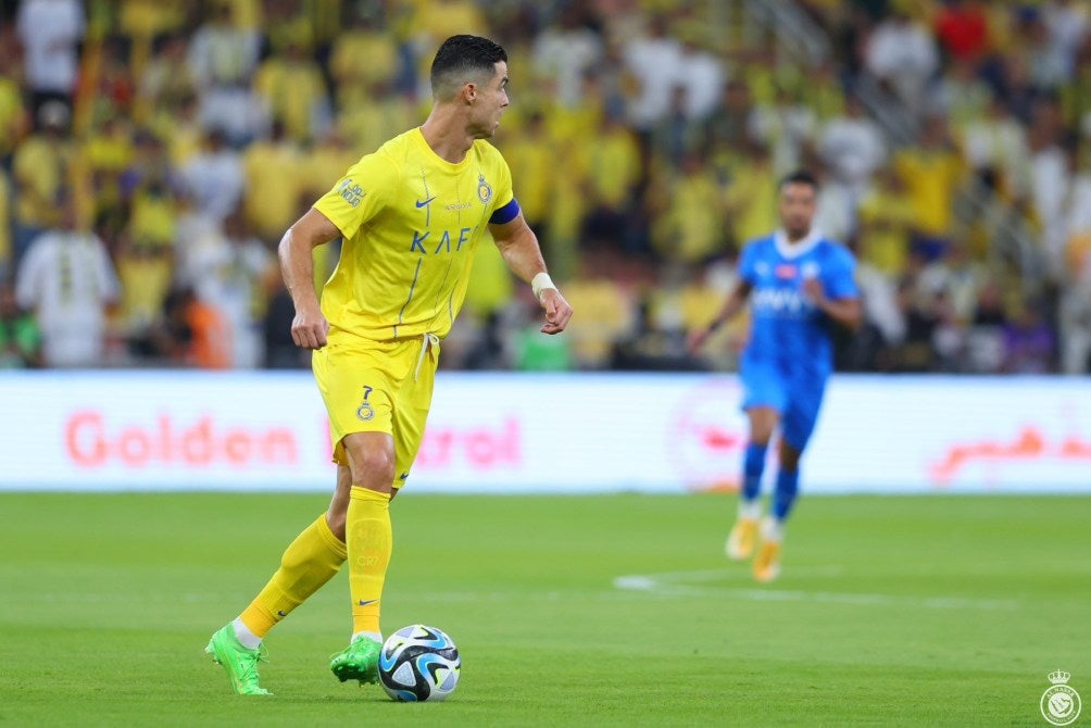 Ronaldo en el partido de Al Nassr ante Al Hilal 