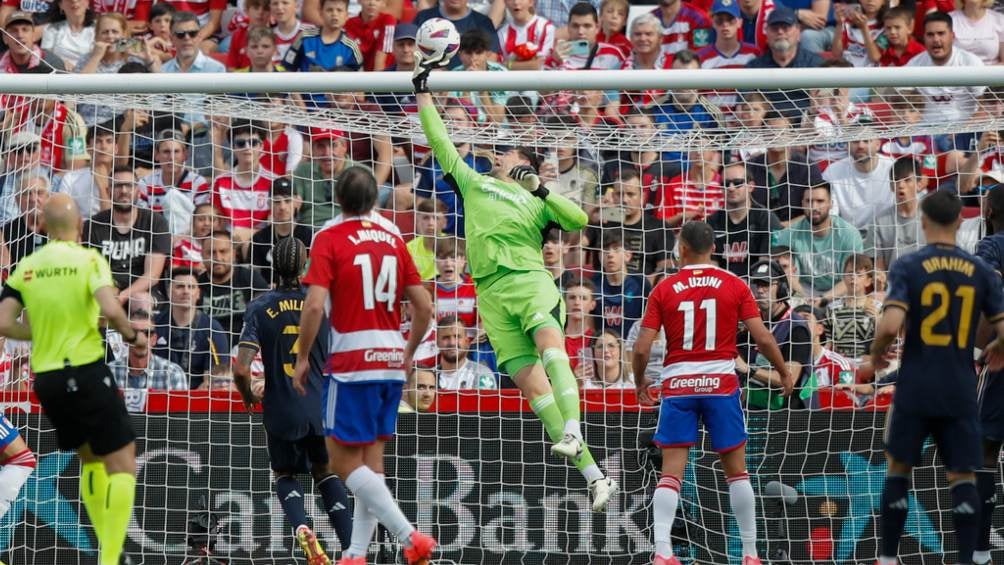 Courtois en su regreso con el Real Madrid