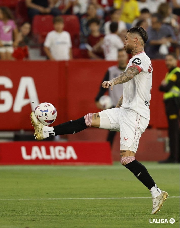 Sergio Ramos en el partido ante Cádiz