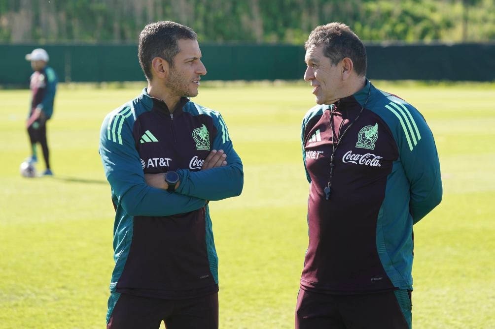 Lozano durante un entrenamiento de la Selección