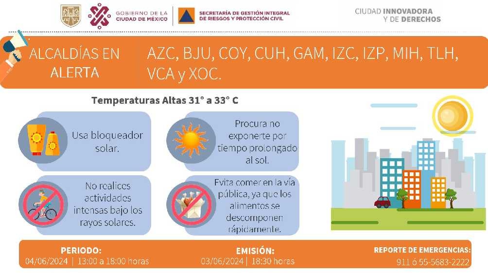 En varias alcaldías se activó la alerta naranja. 