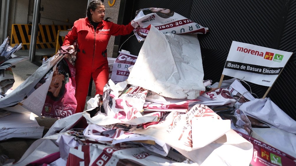 La cantidad de pendones y lonas serán reciclados para darles un mejor uso.