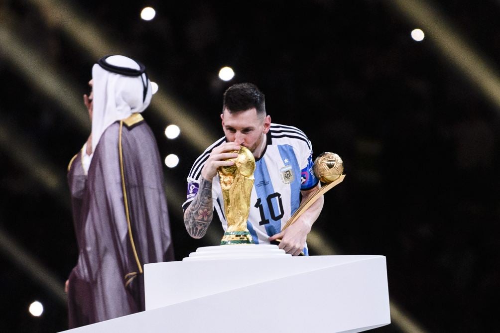 Messi tras ganar el Mundial de Qatar 2022 con Argentina 