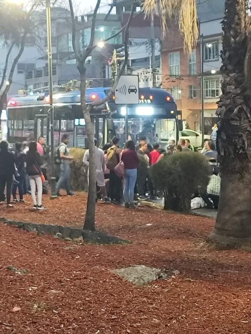 El joven al parecer no se percató que el Trolebús venía en contraflujo.