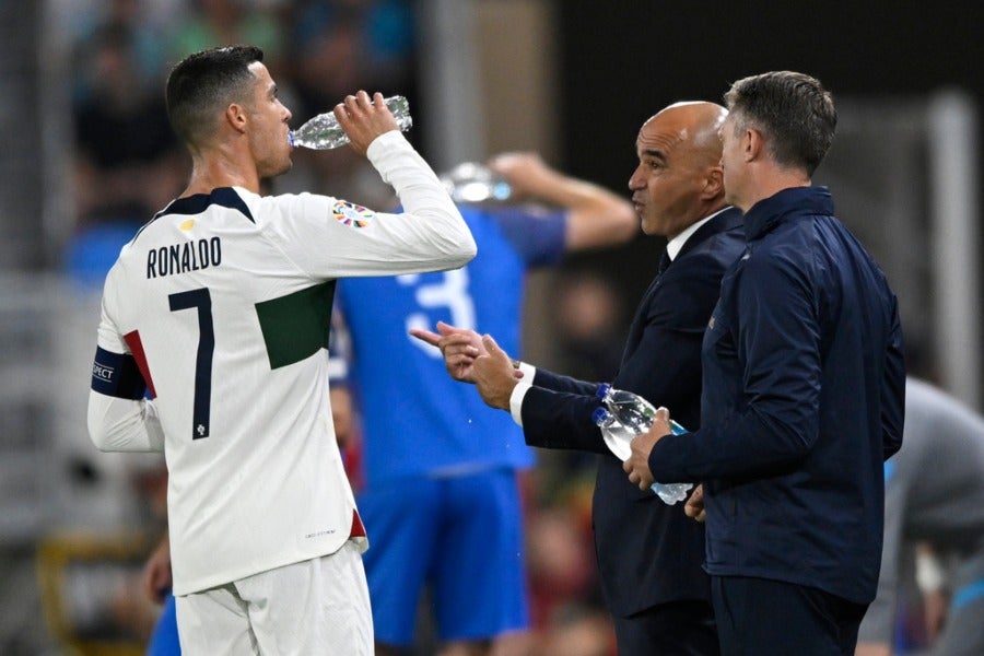 Cristiano Ronaldo con Roberto Martínez