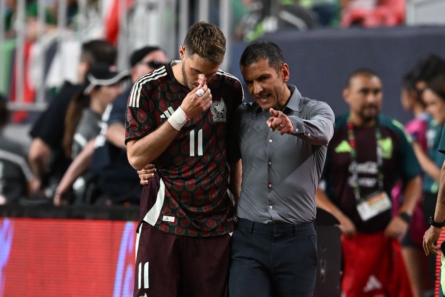 Jaime Lozano, DT de la Selección Mexicana con Santi Giménez