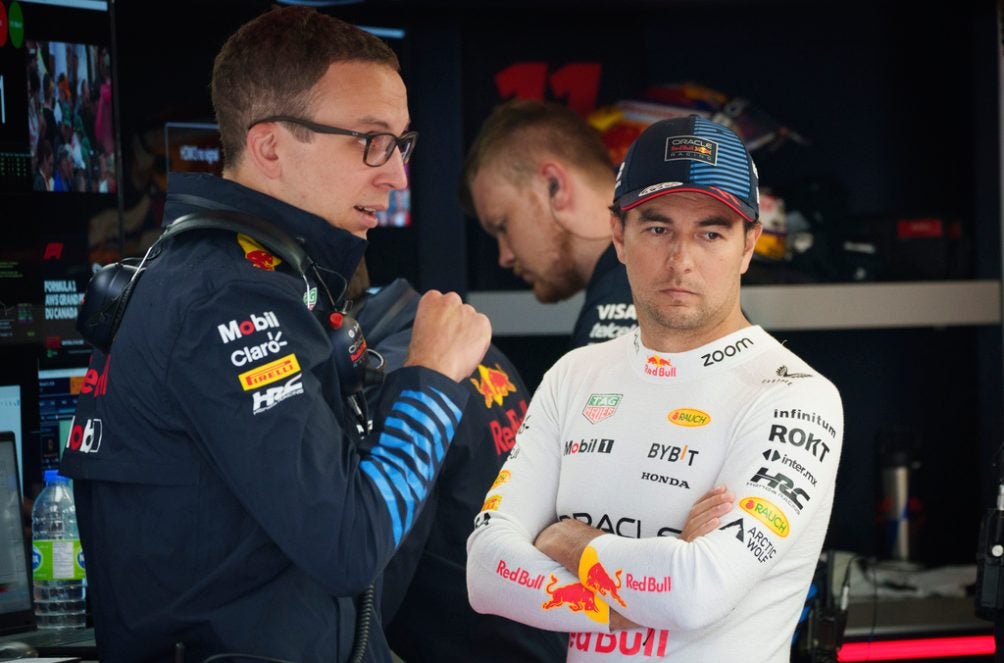 Checo y Hugh Bird en el Gran Premio de Canadá