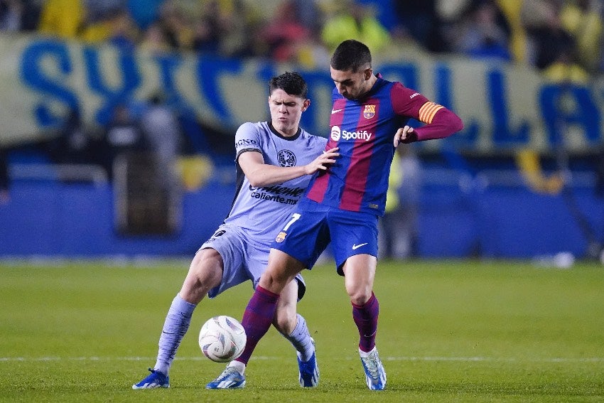 Torres en un partido amistoso del Barcelona ante América