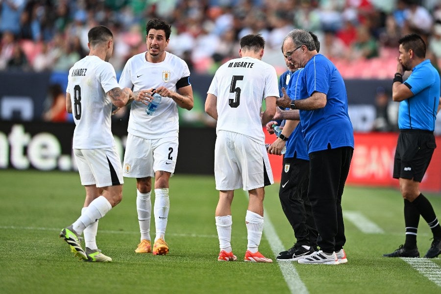 Marcelo Bielsa con la Selección de Uruguay