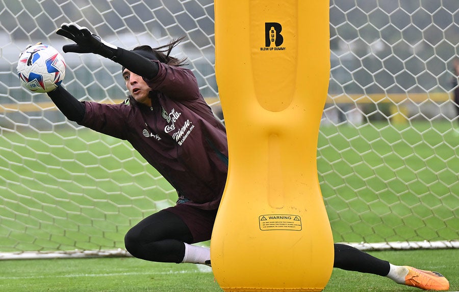 Acevedo en entrenamiento