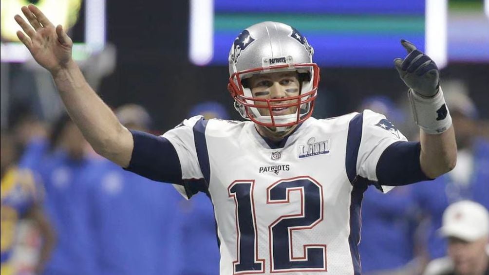 Tom Brady en un partido con los Patriots