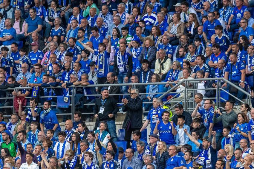 Jesús Martínez en el parido entre Oviedo y Espanyol