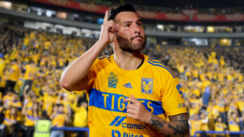 Gignac celebra un gol con Tigres