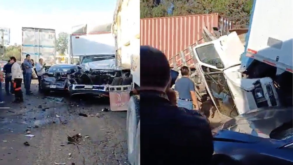 Aparatoso accidente en la carretera CDMX - Querétaro