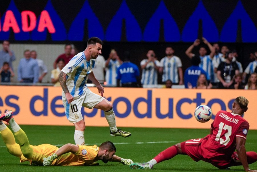 Lionel Messi falló una jugada clara de gol