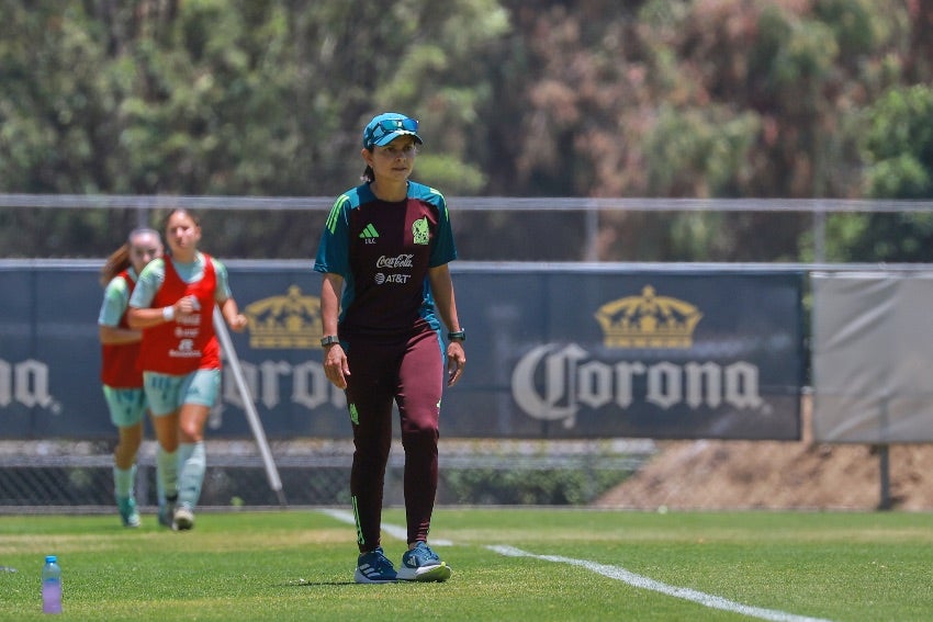 Jimena Rojas en un partido del Tri Femenil Sub 17