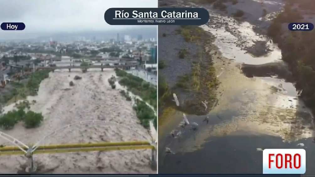 En 2021 el Río Santa Catarina ya tenía poca agua. 