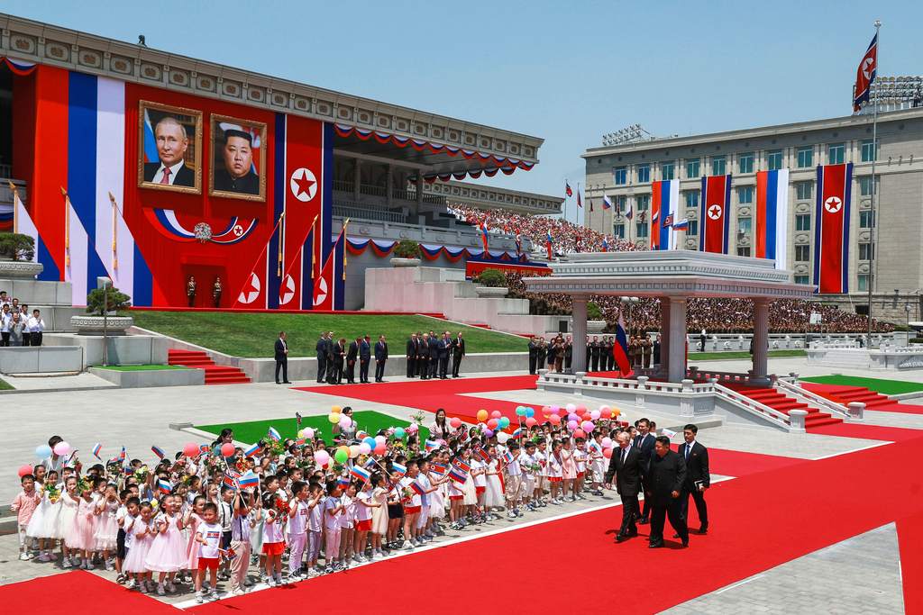 Kim y Vladimir se reunieron en la provincia de Pyongyang.