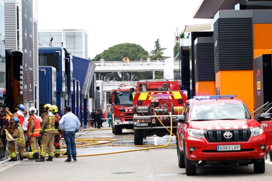 McLaren tuvo que evacuar por incendio