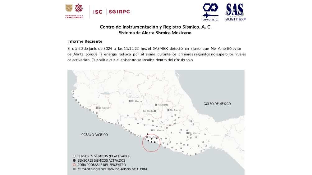 El reporte oficial indica que el sismo fue de magnitud 5.2 grados. 