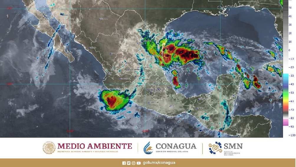 En estados como Tamaulipas y Veracruz el pronóstico es de lluvias muy fuertes. 