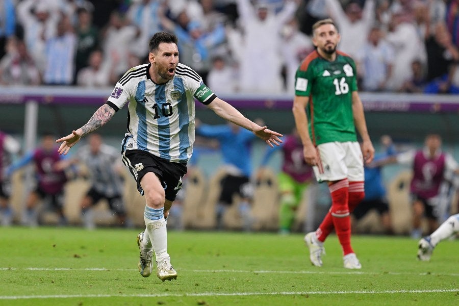 Lionel Messi en el partido contra México