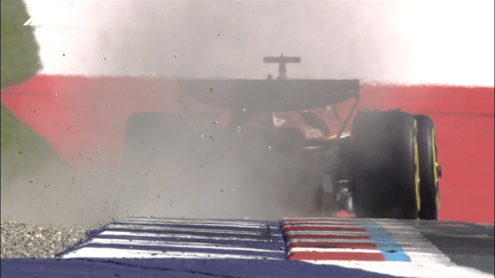 Leclerc y Hamilton salieron de la pista en el Red Bull Ring